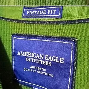 American Eagle Mens Vintage Fit Green thermal XL